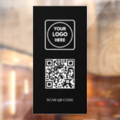 カスタム ブラック QR コード | アクセス制御ディスプレイ ウィンドウサイン (シート2)