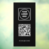 カスタム ブラック QR コード | アクセス制御ディスプレイ ウィンドウサイン (シート3)