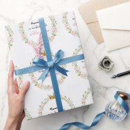 カスタム ブラッシング ロマンス: ローズ & ベイビーズ ブレス ラッピングペーパー