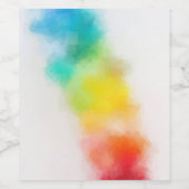 カスタム ブランク モダン カラフル ピンク 赤 黄 青 ワインラベル (シングルラベル)