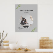 カスタム ブランドのグレー モダン写真サービス ポスター (キッチン)