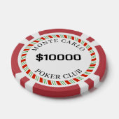 カスタム ブランド モンテカルロ スムーズ $10000 14 グラム ポーカーチップ (シングル)