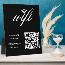 カスタム ブランド WiFi ネットワーク QR コード ホワイト フォトプラーク