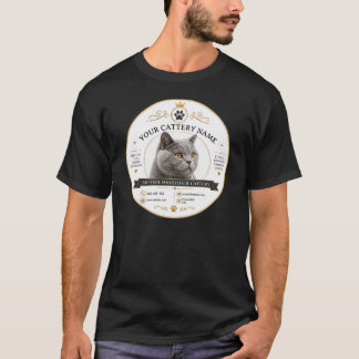 カスタム ブリティッシュ ショートヘア キャッテリー Tシャツ
