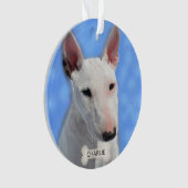 カスタム ブルテリア 犬の写真 オーナメント (正面)