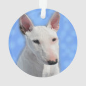 カスタム ブルテリア 犬の写真 オーナメント (裏面)