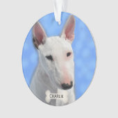 カスタム ブルテリア 犬の写真 オーナメント (正面)