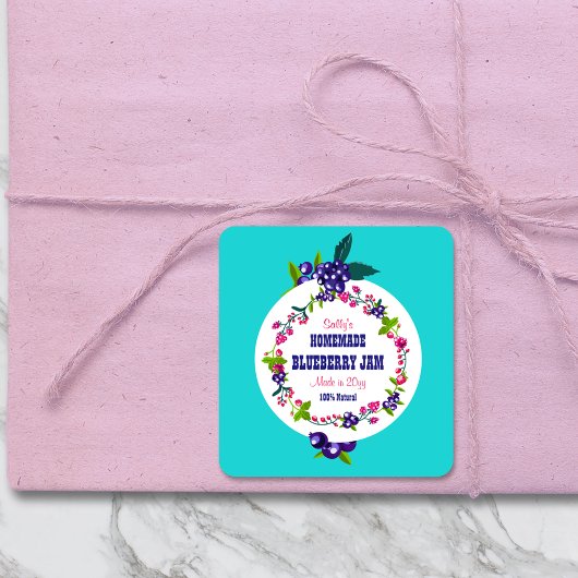 カスタム・ブルーベリージャムDIYキャニングティール(緑がかった色) スクエアシール