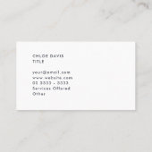 カスタム ブルー ウェーブ ウォーターカラー ビジネス カード (裏面)