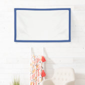 カスタム ブルー フレーム ホワイト イベント バナー 横断幕 (インサイチュ)