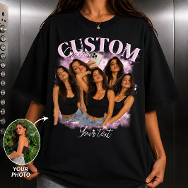 カスタム ブートレグ ラップTシャツ 彼女の顔 個人用 Tシャツ