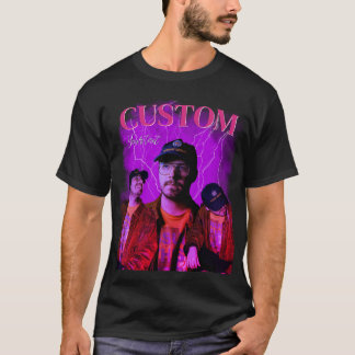 カスタム ブートレグ 90年代 ヴェイパーウェーブ パープル Tシャツ