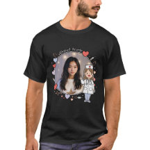 カスタム プラウド ナース 写真フレーム かわいいキャラクター Tシャツ