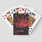 カスタム プレイ カード 赤い花火、遊ぼう (裏面)