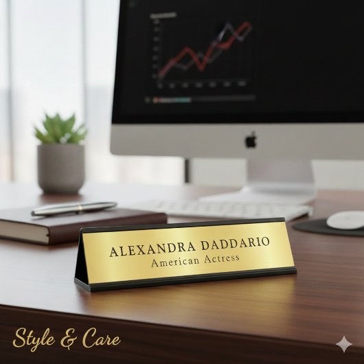 カスタム プロフェッショナル ネーム プレート - 名前と役職 デスクネームプレート