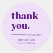 カスタム プロフェッショナル ビジネス カスタマー サンクス ラウンドシール (正面)