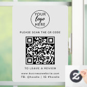 カスタム プロフェッショナル ビジネス ロゴとQRコード ウィンドウサイン (ホーム)