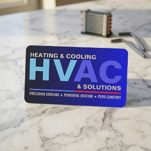 カスタム プロフェッショナル モダン HVAC サービス 名刺