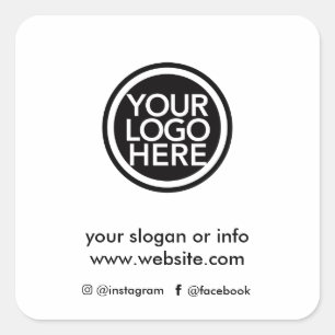 カスタム プロモーション ビジネス ロゴ スクエアシール