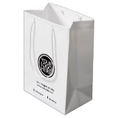 カスタム プロモーション ビジネス ロゴ ミディアムペーパーバッグ (裏面アングル)