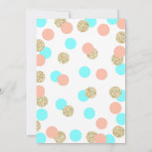 カスタム ベイビー スプリンクル 招待状 (裏面)