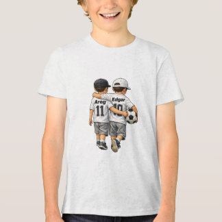カスタム ベストフレンド サッカー少年 キッズTシャツ トライブレンドTシャツ