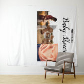 「カスタム ベビーシャワー名 マルチプル フォト ママ トゥ ビー」 タペストリー (インサイチュ(横))