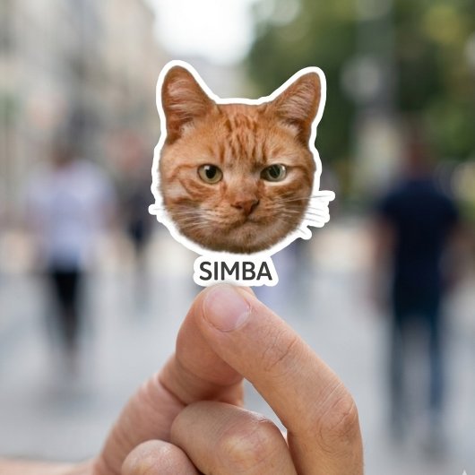 カスタム ペット ステッカー 犬 猫 写真 デカール