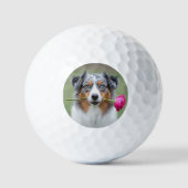 カスタム ペット 犬 写真 パーソナライズド ゴルフボール (正面)