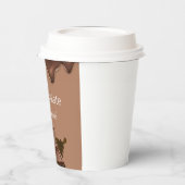 カスタム ホットチョコレート ハッピー ドリンク ブラウン 紙コップ (左)