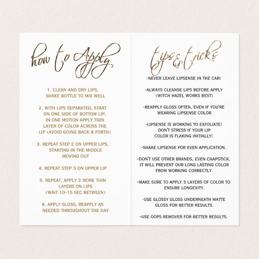 カスタム – ホットピンクと金ゴールド口唇の説明 名刺 (内部フラット)