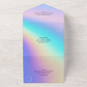 カスタム ホログラフィック モダン エレガント オールインワン招待状 (外側)