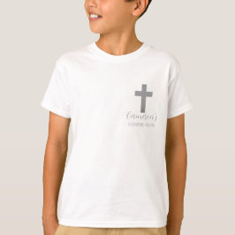 カスタム ボーイズクロス聖餐Tシャツ Tシャツ