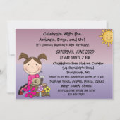 カスタム ボーイズ アンド ガールズ ネイチャー ハイク バースデー インビテ 招待状 (裏面)