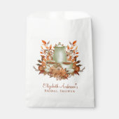 カスタム ボーホー テラコッタ フラワー セージ ティーパーティー イベント フェイバーバッグ (正面)