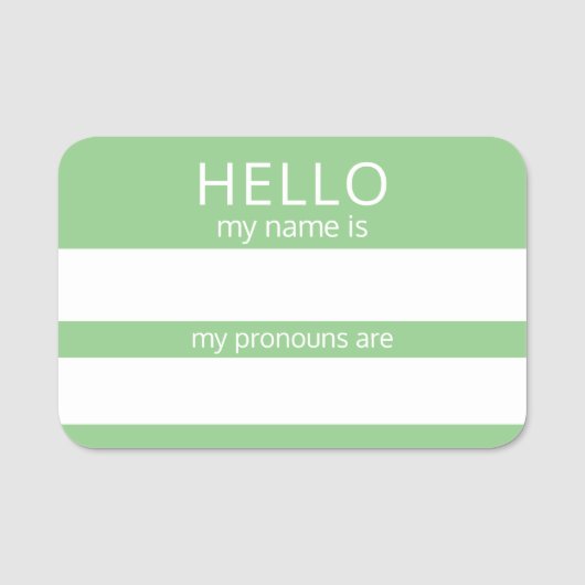 カスタム「マイネーム」代名詞はバッジ 名札 (正面)