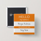 カスタム「マイネーム」代名詞はバッジ 缶バッジ (正面&裏面)