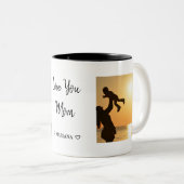 カスタム·マザーズ·デイ·フォトコラージュ ツートーンマグカップ (正面右)