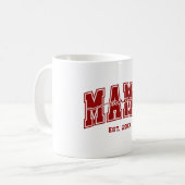 カスタム ママ 設立年 パーソナライズド ママ コーヒーマグカップ (正面左)