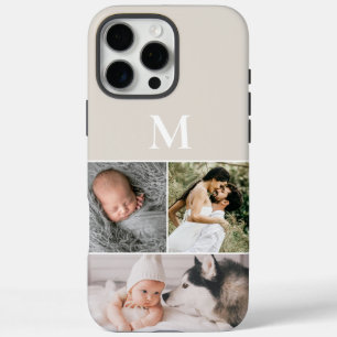 カスタム マルチ フォト ニュートラル ベージュ モノグラム iPhone 16 PRO MAXケース