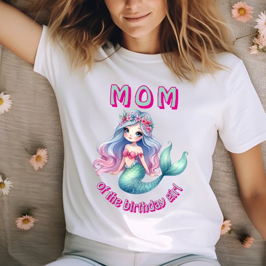 カスタム マーメイド ミント お誕生日おめでとう ママ Tシャツ