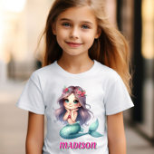 カスタム マーメイド 女子 名前 Tシャツ