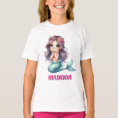 カスタム マーメイド 女子 名前 Tシャツ (正面)