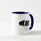 カスタム「マ最高のリー」お母さん・友だち・白黒 マグカップ (正面右)