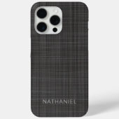 カスタム ミディアム ダーク グレー ブラック カラー Case-Mate iPhoneケース (裏面)