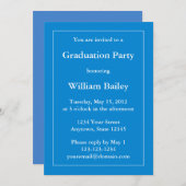 カスタム ミディアム ブルー インビテーション (正面/裏面)