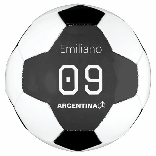 カスタム ミニマリスト アルゼンチン代表アスリート サッカーボール (正面)