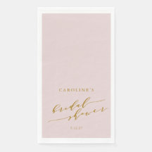 カスタム ミニマリスト エレガント ピンク ブライダル シャワー