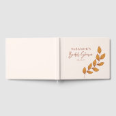 カスタム ミニマリスト ボタニカル ネイチャー ブライズシャワー ゲストブック (全面)