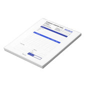 カスタム ミニマリスト 小規模事業者向け 請求書/領収書 ノートパッド (回転)